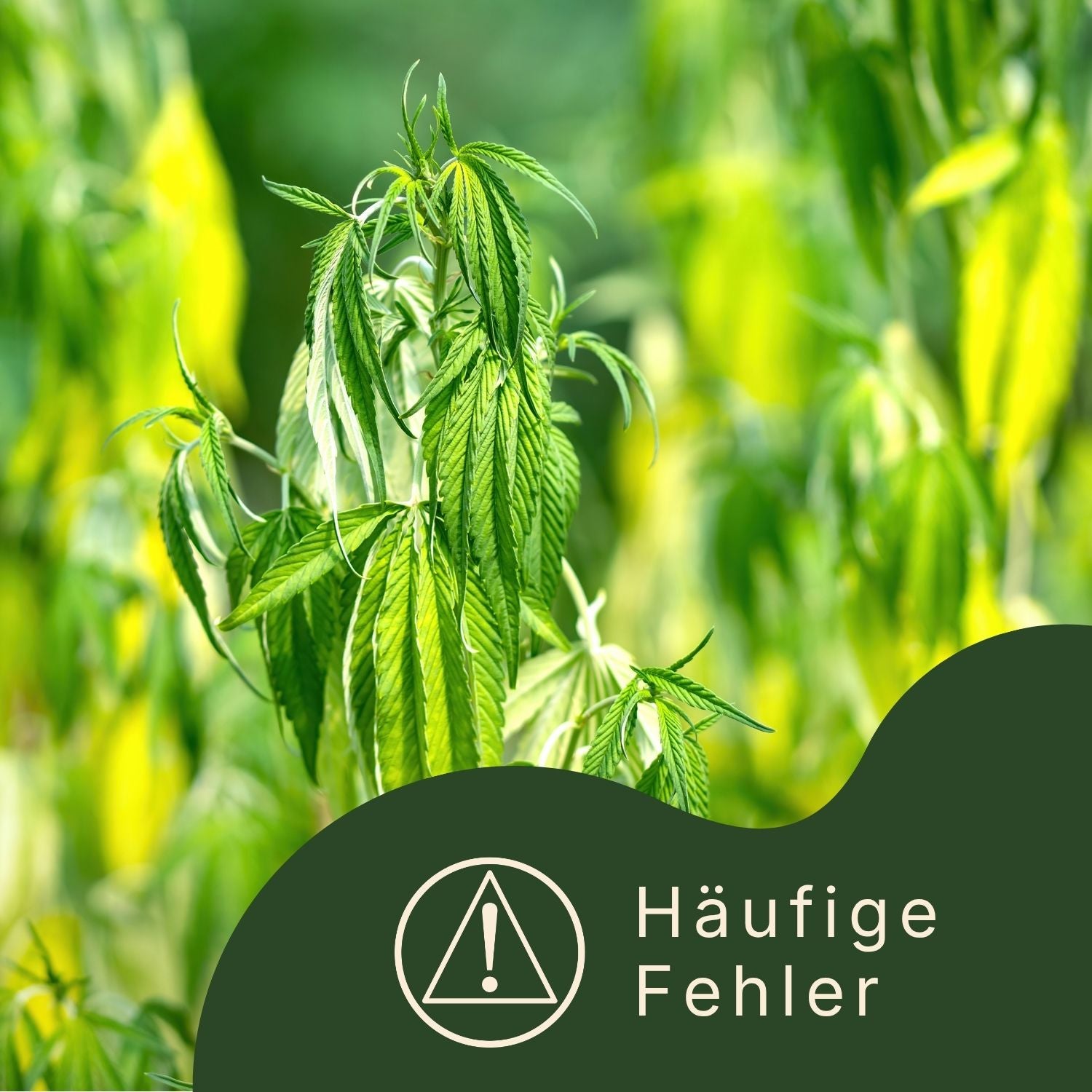 Kranke Cannabispflanze aufgrund von Fehlern